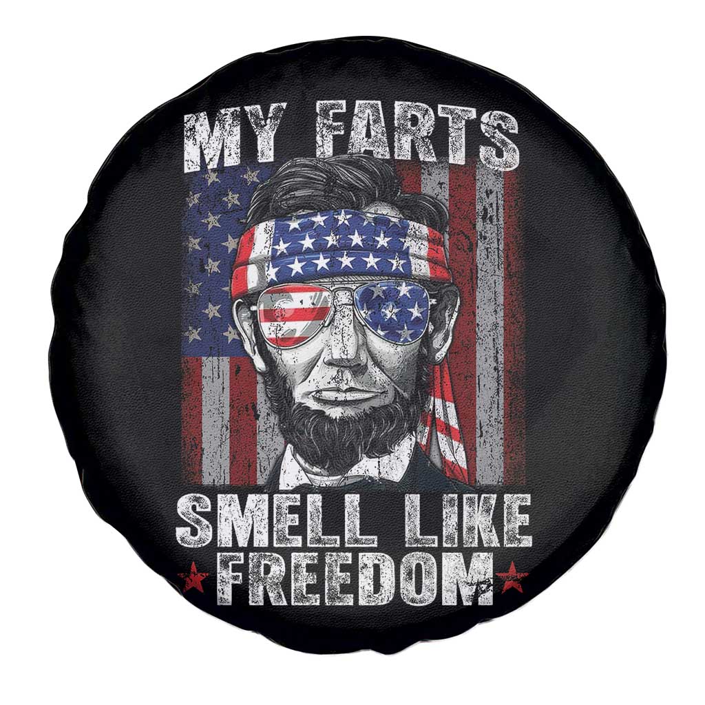 Funny Abe Lincoln 4th Of July Spare Tire Cover My Farts Smell Like Freedom American Flag TS10 Print Your Wear