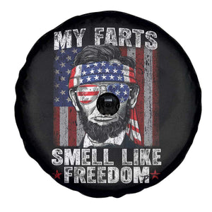 Funny Abe Lincoln 4th Of July Spare Tire Cover My Farts Smell Like Freedom American Flag TS10 Print Your Wear