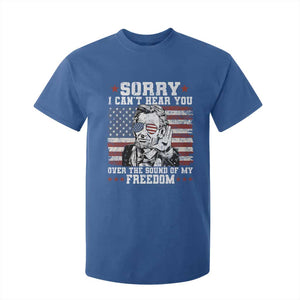 Funny Abraham Lincoln 4th Of July T Shirt For Kid Sorry Cant Hear You Sound Of My Freedom American Flag TS10 Royal Blue Print Your Wear