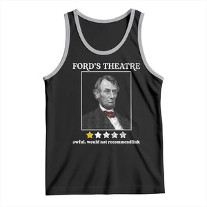 Funny Abraham Lincoln Ford's Theatre Tank Top 4th of July History Awful Would Not Recommend TS10 Black Athletic Heather Print Your Wear