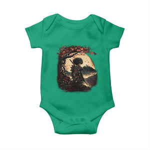 Funny African America Samurai Baby Onesie Japanese Art Black Warrior Sakura TS11 Irish Green Print Your Wear