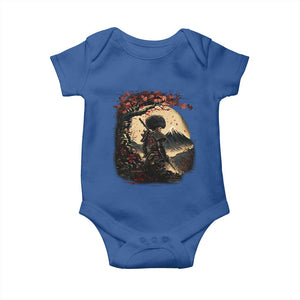 Funny African America Samurai Baby Onesie Japanese Art Black Warrior Sakura TS11 Royal Blue Print Your Wear