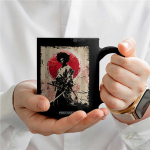 Funny African America Samurai Coffee Mug Japanese Art Black Warrior Fighter TS11 Print Your Wear