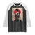 Funny African America Samurai Raglan Shirt Japanese Art Black Warrior Fighter TS11 Black White Print Your Wear