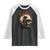 Funny African America Samurai Raglan Shirt Japanese Art Black Warrior Sakura TS11 Black White Print Your Wear