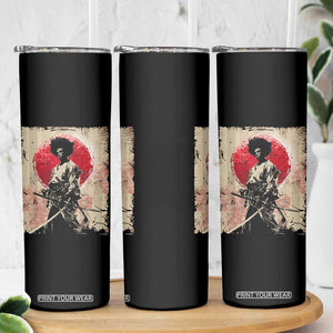 Funny African America Samurai Skinny Tumbler Japanese Art Black Warrior Fighter TS11 Print Your Wear