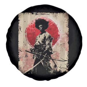 Funny African America Samurai Spare Tire Cover Japanese Art Black Warrior Fighter TS11 Print Your Wear
