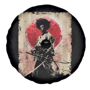 Funny African America Samurai Spare Tire Cover Japanese Art Black Warrior Fighter TS11 Print Your Wear