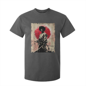 Funny African America Samurai T Shirt For Kid Japanese Art Black Warrior Fighter TS11 Dark Heather Print Your Wear