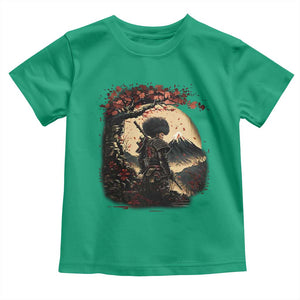 Funny African America Samurai Toddler T Shirt Japanese Art Black Warrior Sakura TS11 Irish Green Print Your Wear