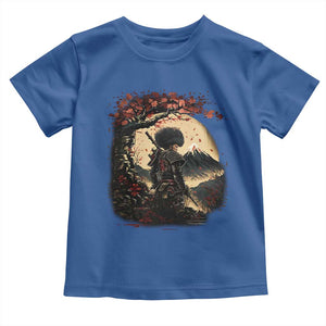 Funny African America Samurai Toddler T Shirt Japanese Art Black Warrior Sakura TS11 Royal Blue Print Your Wear