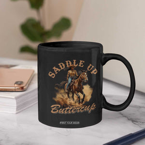 Funny African American Cowgirl Coffee Mug Saddle Up Buttercup Southern Western TS11 Print Your Wear