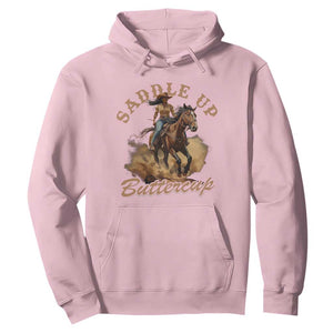 Funny African American Cowgirl Hoodie Saddle Up Buttercup Southern Western TS11 Light Pink Print Your Wear