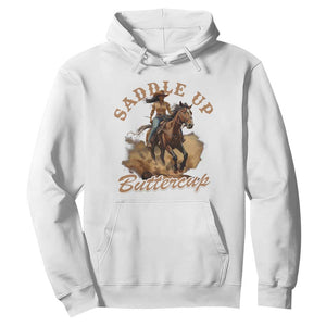 Funny African American Cowgirl Hoodie Saddle Up Buttercup Southern Western TS11 White Print Your Wear