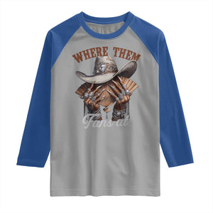 Funny African American Cowgirl Raglan Shirt Where Them Fans At Cowboy Hat TS11 Sport Gray Royal Print Your Wear