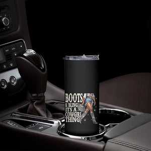 Funny African American Cowgirl Skinny Tumbler Boots And Bling It's A Cowgirl Thing TS11 Print Your Wear
