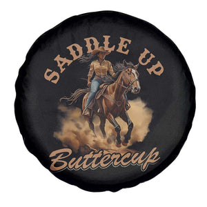 Funny African American Cowgirl Spare Tire Cover Saddle Up Buttercup Southern Western TS11 Print Your Wear