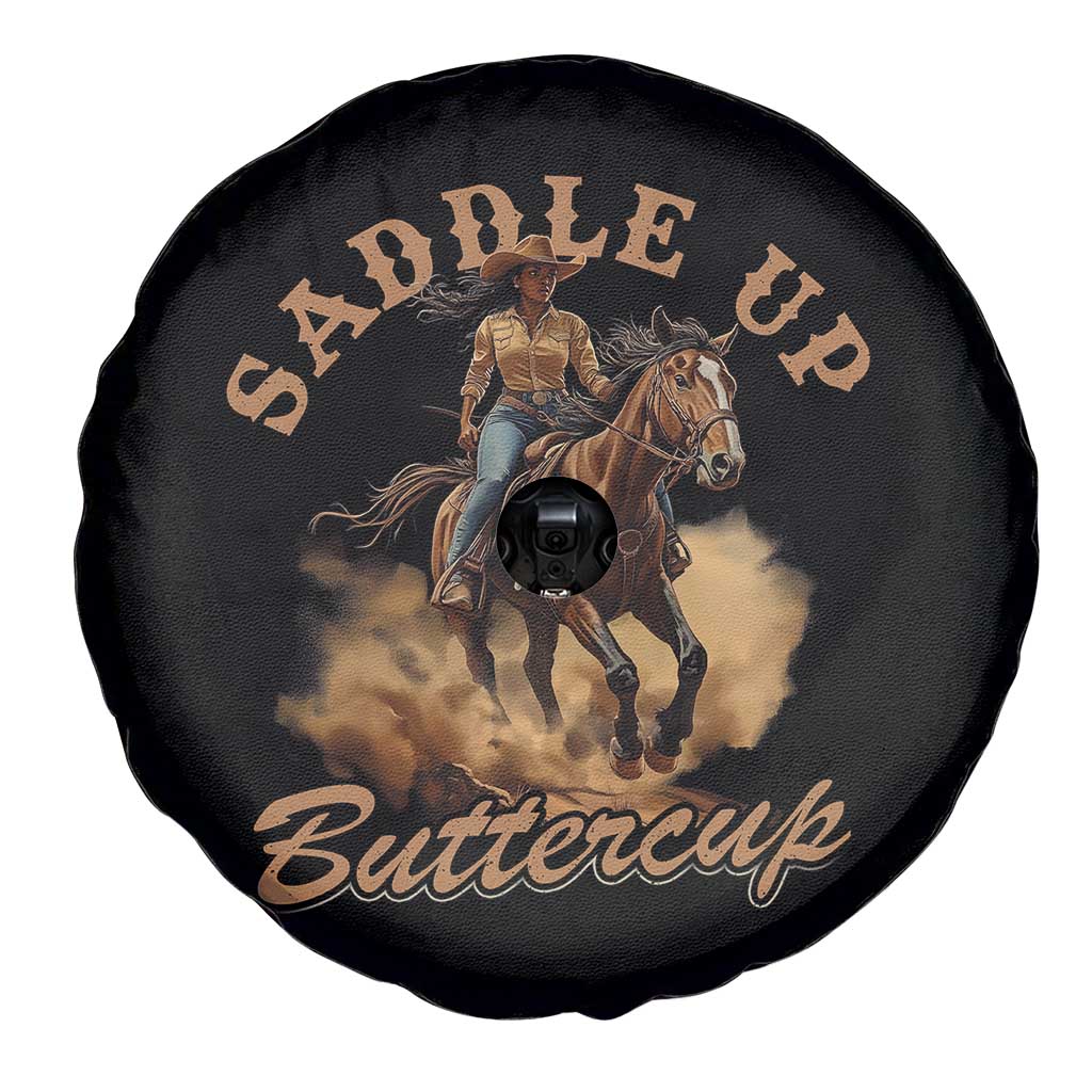Funny African American Cowgirl Spare Tire Cover Saddle Up Buttercup Southern Western TS11 Print Your Wear