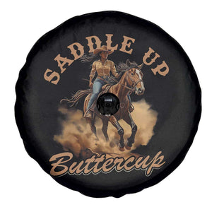 Funny African American Cowgirl Spare Tire Cover Saddle Up Buttercup Southern Western TS11 Print Your Wear