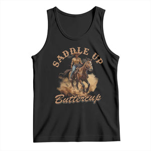 Funny African American Cowgirl Tank Top Saddle Up Buttercup Southern Western TS11 Black Print Your Wear
