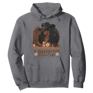 Funny African American Cowgirl Yeehaw Bitches Hoodie TS11 Charcoal Print Your Wear