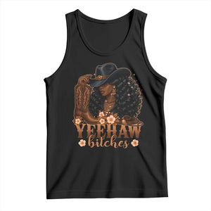 Funny African American Cowgirl Yeehaw Bitches Tank Top TS11 Black Print Your Wear