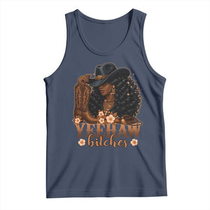 Funny African American Cowgirl Yeehaw Bitches Tank Top TS11 Navy Print Your Wear