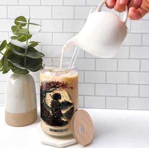 Funny African American Samurai Glass Can Japanese Art Black Warrior Sakura TS11 Print Your Wear