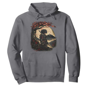 Funny African American Samurai Hoodie Japanese Art Black Warrior Sakura TS11 Charcoal Print Your Wear