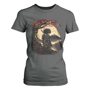 Funny African American Samurai T Shirt For Women Japanese Art Black Warrior Sakura TS11 Dark Heather Print Your Wear