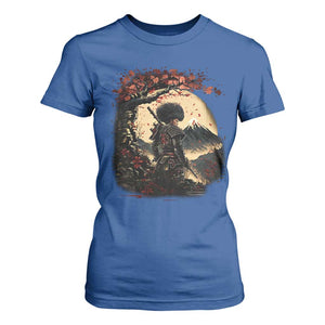 Funny African American Samurai T Shirt For Women Japanese Art Black Warrior Sakura TS11 Royal Blue Print Your Wear