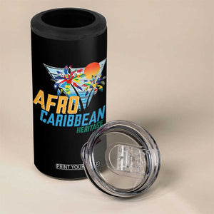 Funny Afro Caribbean Heritage 4 in 1 Can Cooler Tumbler Caribbean Island Pride Flags Palm Tree TS11 Print Your Wear