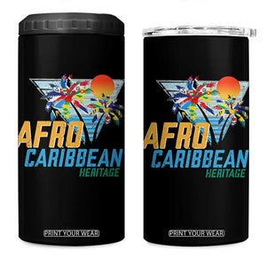 Funny Afro Caribbean Heritage 4 in 1 Can Cooler Tumbler Caribbean Island Pride Flags Palm Tree TS11 One Size: 16 oz Black Print Your Wear