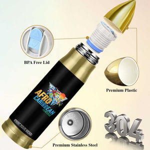 Funny Afro Caribbean Heritage Bullet Tumbler Caribbean Island Pride Flags Palm Tree TS11 Print Your Wear
