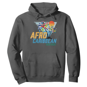 Funny Afro Caribbean Heritage Hoodie Caribbean Island Pride Flags Palm Tree TS11 Dark Heather Print Your Wear