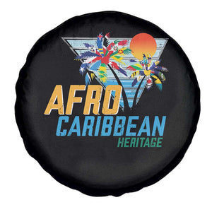 Funny Afro Caribbean Heritage Spare Tire Cover Caribbean Island Pride Flags Palm Tree TS11 Print Your Wear