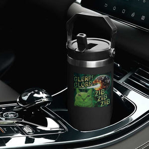 Funny Alien Cat Meme Flip Straw Tumbler Glerp Glorp Zib Zib TS09 Print Your Wear