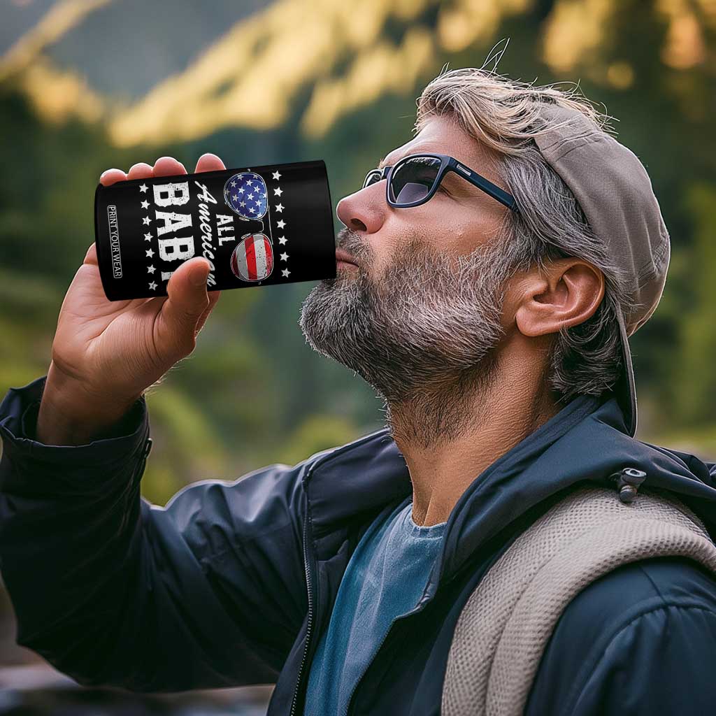 Funny All American Baby 4th Of July 4 in 1 Can Cooler Tumbler Family Matching Sunglasses TS11 Print Your Wear