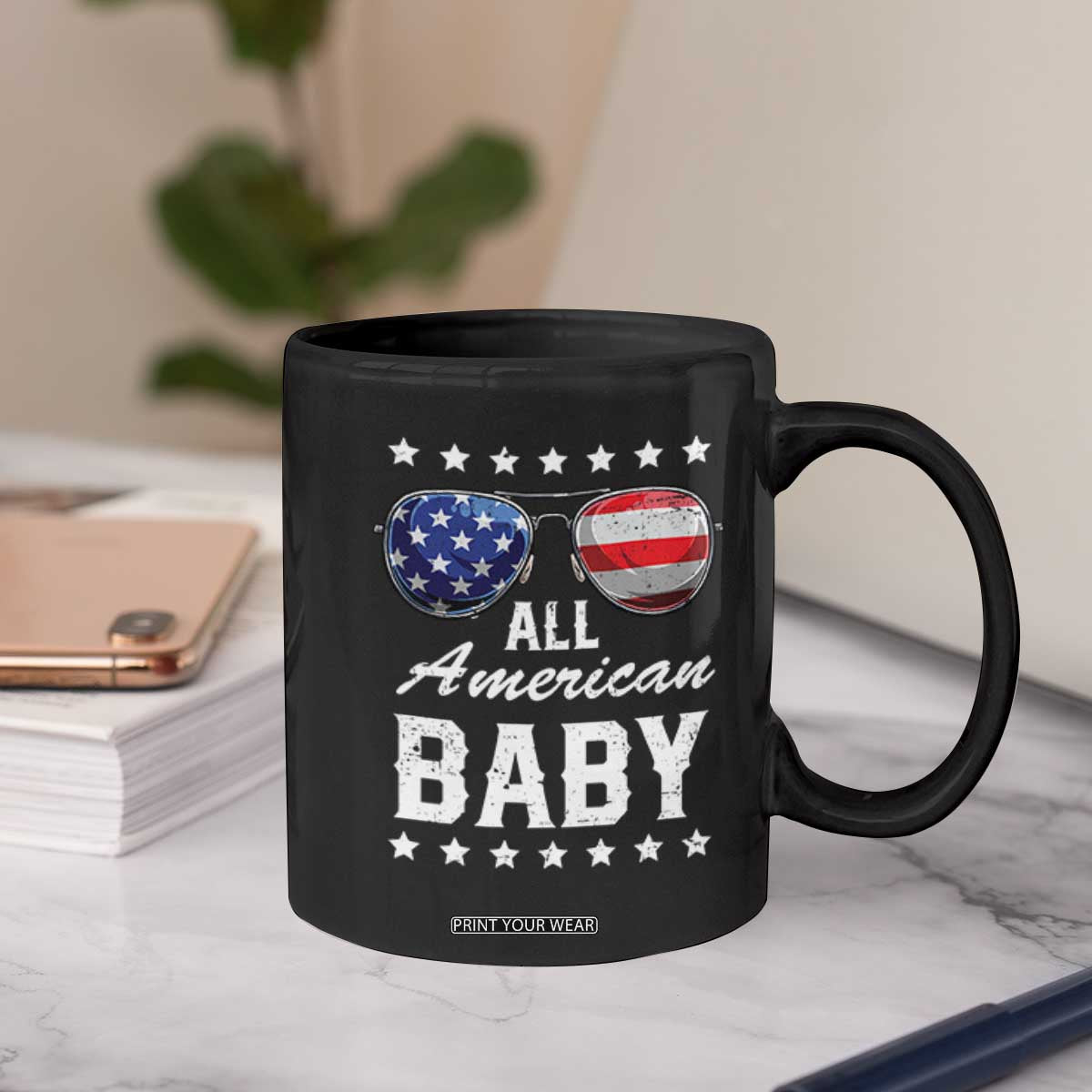 Funny All American Baby 4th Of July Coffee Mug Family Matching Sunglasses TS11 Print Your Wear