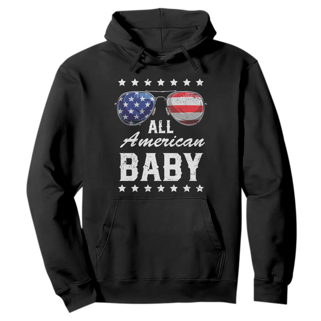 Funny All American Baby 4th Of July Hoodie Family Matching Sunglasses TS11 Black Print Your Wear