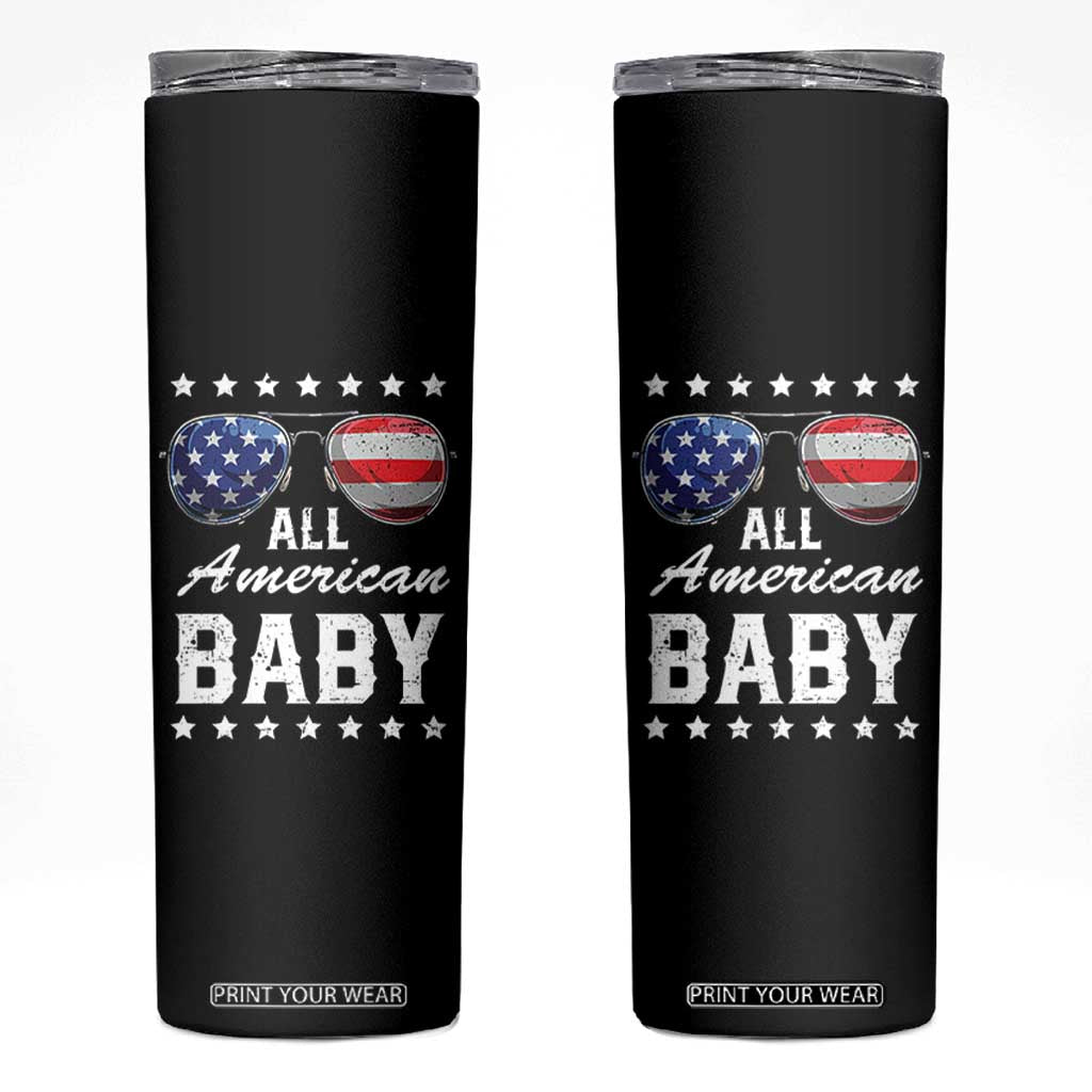 Funny All American Baby 4th Of July Skinny Tumbler Family Matching Sunglasses TS11 Black Print Your Wear