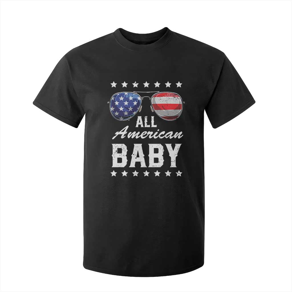Funny All American Baby 4th Of July T Shirt For Kid Family Matching Sunglasses TS11 Black Print Your Wear