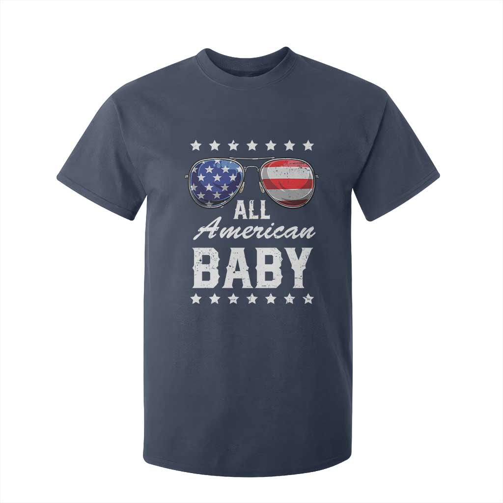 Funny All American Baby 4th Of July T Shirt For Kid Family Matching Sunglasses TS11 Navy Print Your Wear