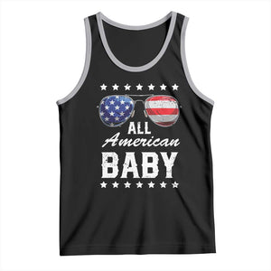 Funny All American Baby 4th Of July Tank Top Family Matching Sunglasses TS11 Black Athletic Heather Print Your Wear