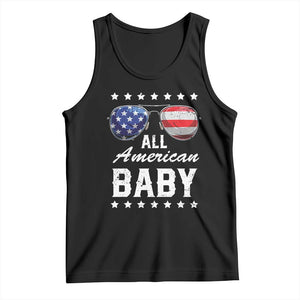 Funny All American Baby 4th Of July Tank Top Family Matching Sunglasses TS11 Black Print Your Wear