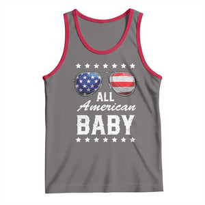 Funny All American Baby 4th Of July Tank Top Family Matching Sunglasses TS11 Deep Heather Red Print Your Wear