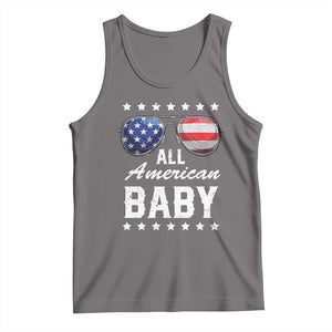 Funny All American Baby 4th Of July Tank Top Family Matching Sunglasses TS11 Deep Heather Print Your Wear