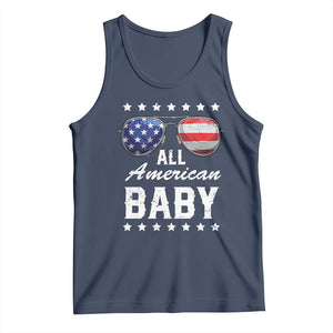 Funny All American Baby 4th Of July Tank Top Family Matching Sunglasses TS11 Navy Print Your Wear