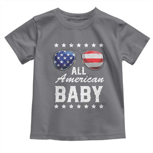 Funny All American Baby 4th Of July Toddler T Shirt Family Matching Sunglasses TS11 Charcoal Print Your Wear