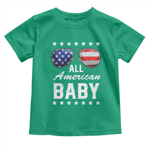 Funny All American Baby 4th Of July Toddler T Shirt Family Matching Sunglasses TS11 Irish Green Print Your Wear